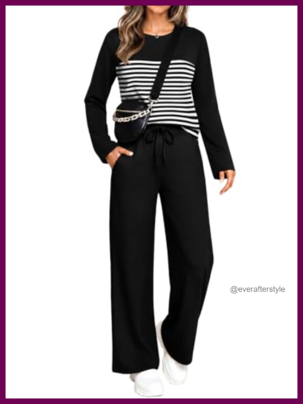 Women's Casual Two Piece Lounge Set Polyester Spandex Long Sleeve